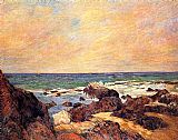Andromeda Chained to The Rock by The Nereids Paintings - Rocks and Sea by Paul Gauguin